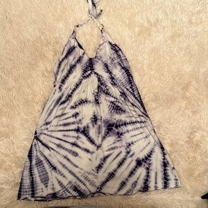Tie dye halter dress